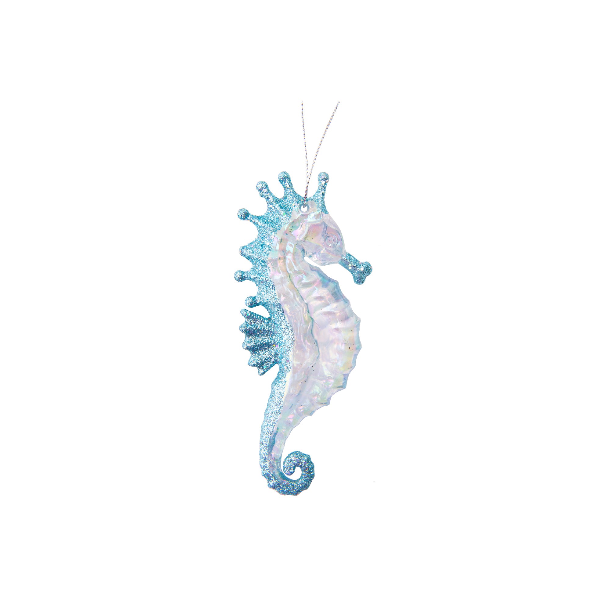 Iridescent Ornament Seahorse, Ornament, Holiday Decor- Set of 12