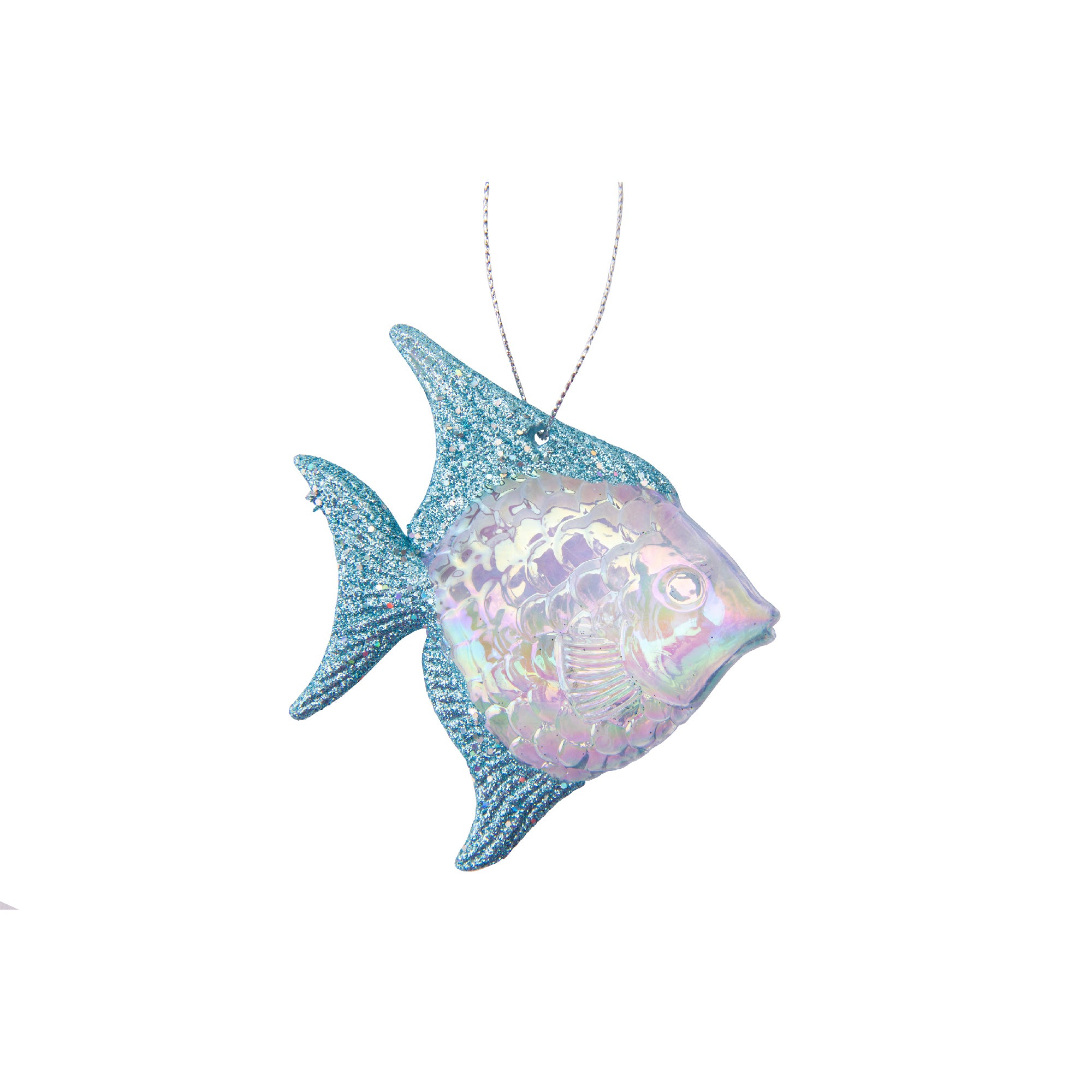 Iridescent Ornament Fish, Ornament, Holiday Decor- Set of 12