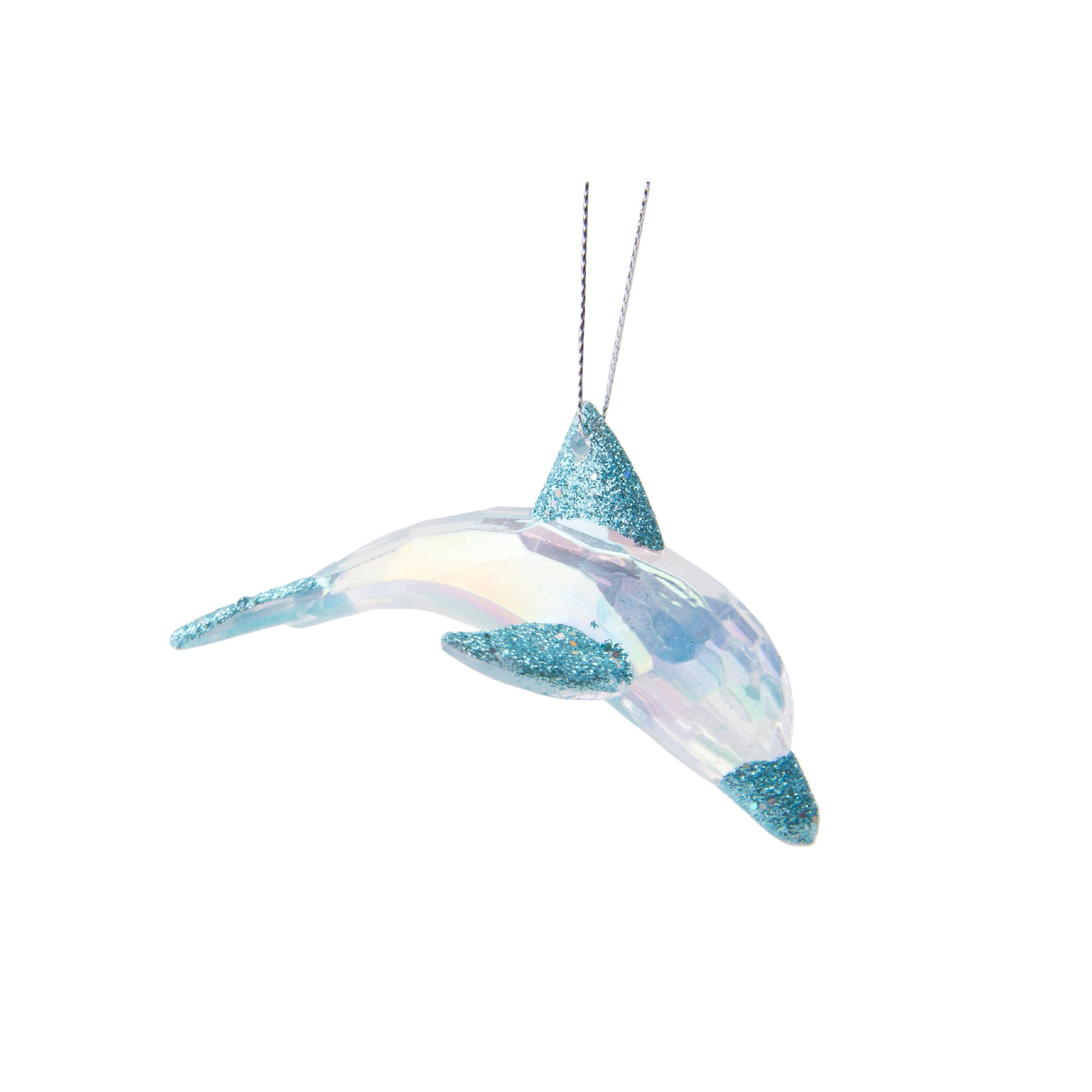 Iridescent Ornament Dolphin, Ornament, Holiday Decor- Set of 12