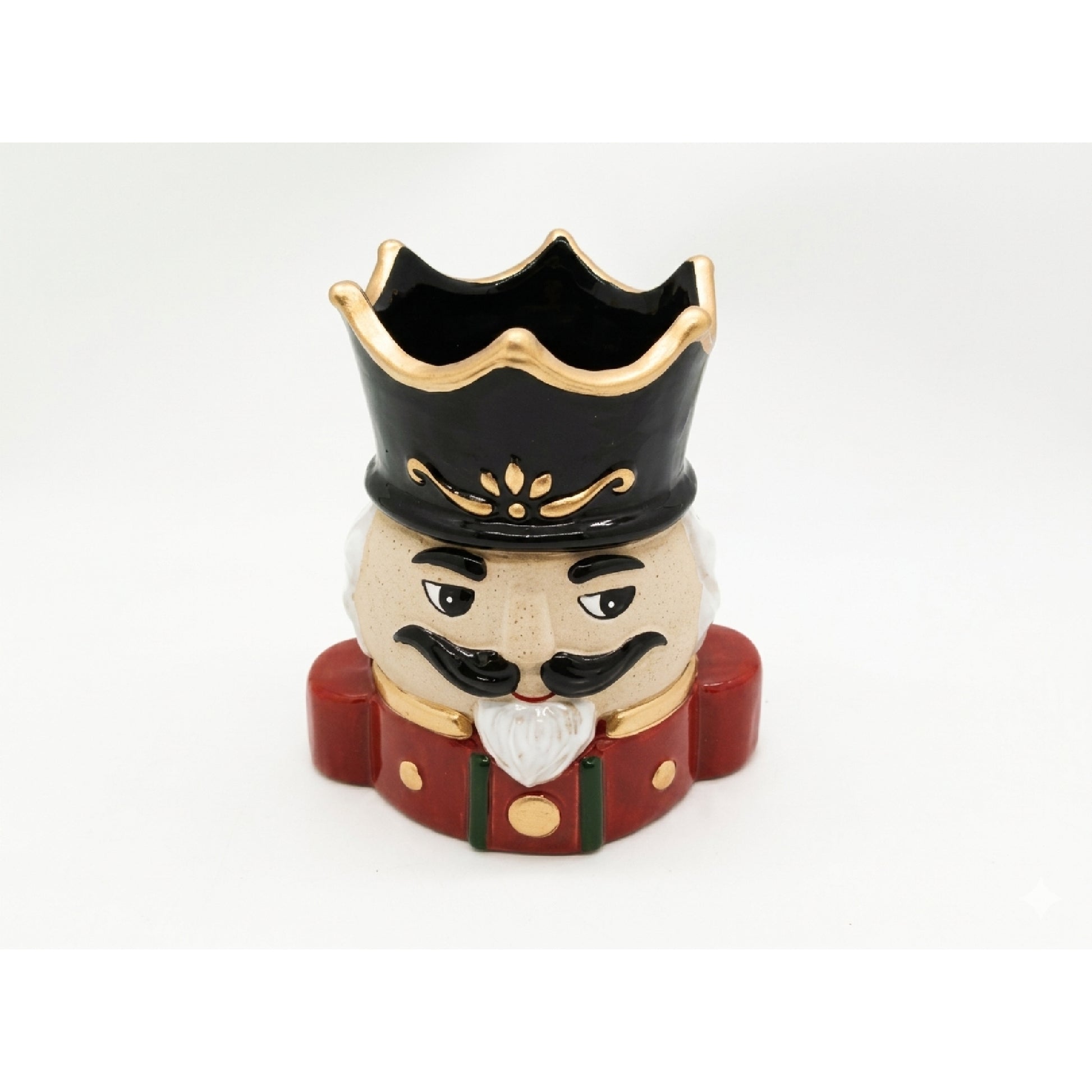 Ceramic Planter Nutcracker, Christmas, Planter, Holiday Decor- Set of 2