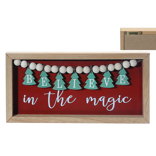 Framed Believe In The Magic Bead Sign