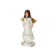 Wooden Standing Angel Figurine, Decorative Home Accent