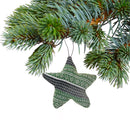 Star Ornament Green Small - Set of 12