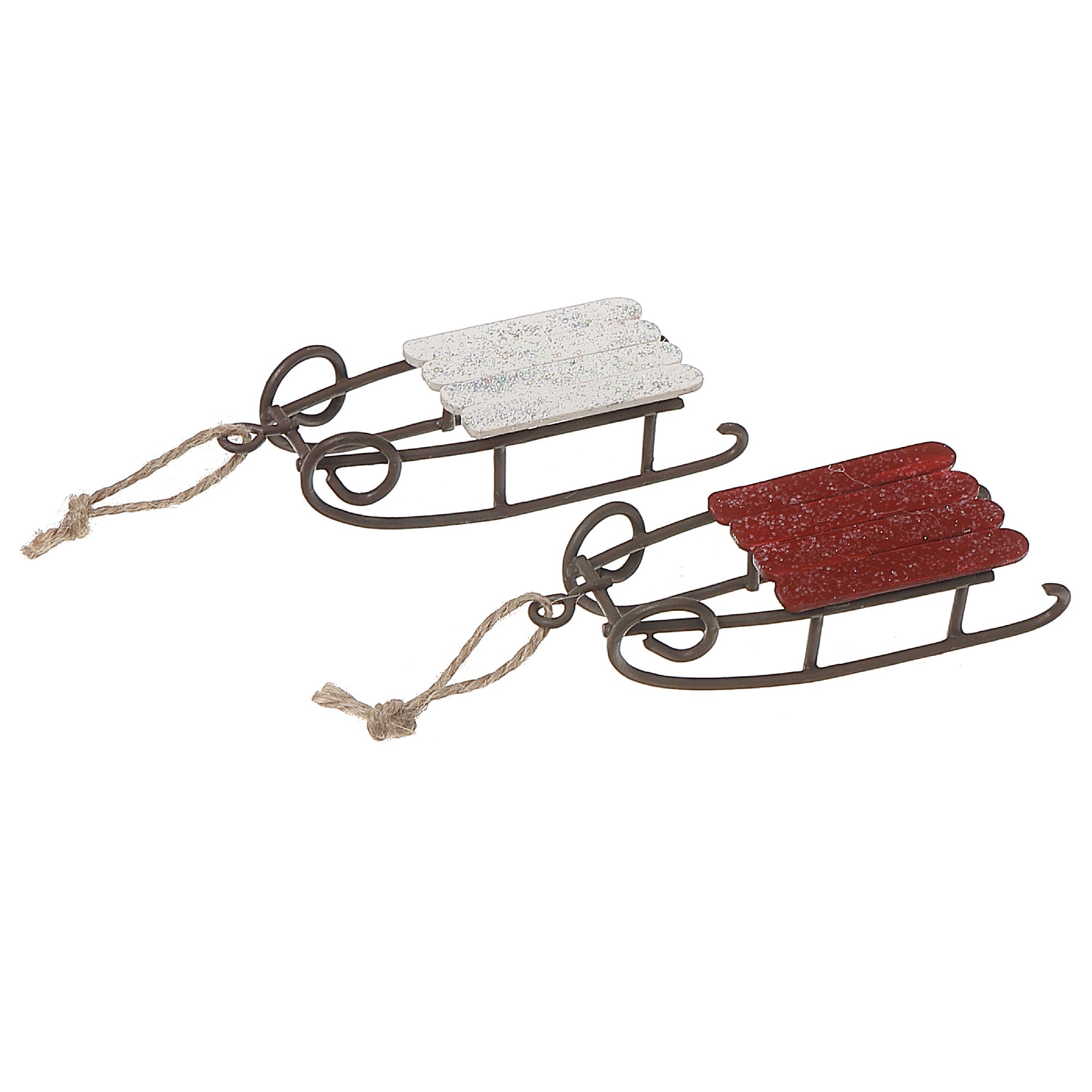 Sleigh Christmas Ornament Set of 6 – Holiday Tree Decoration