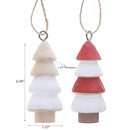 Wooden Tree Ornament - Set of 12
