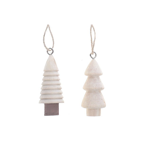 Wooden Tree Ornament - Set of 12