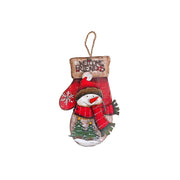 Wooden Snowman Mitt Wall Hanger Welcome Friends Holiday Wall Decor