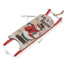 Let It Snow Wooden Snowman Sleigh Hanger