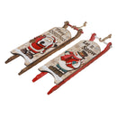 Let It Snow Wooden Snowman Sleigh Hanger