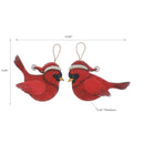 Wooden Cardinal Hanger - Set of 2