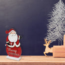 Merry Christmas Wooden Santa Stand
