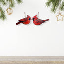 Wooden Glossy Cardinal Hanger (Asstd) - Set of 2