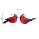 Wooden Glossy Cardinal Hanger (Asstd) - Set of 2