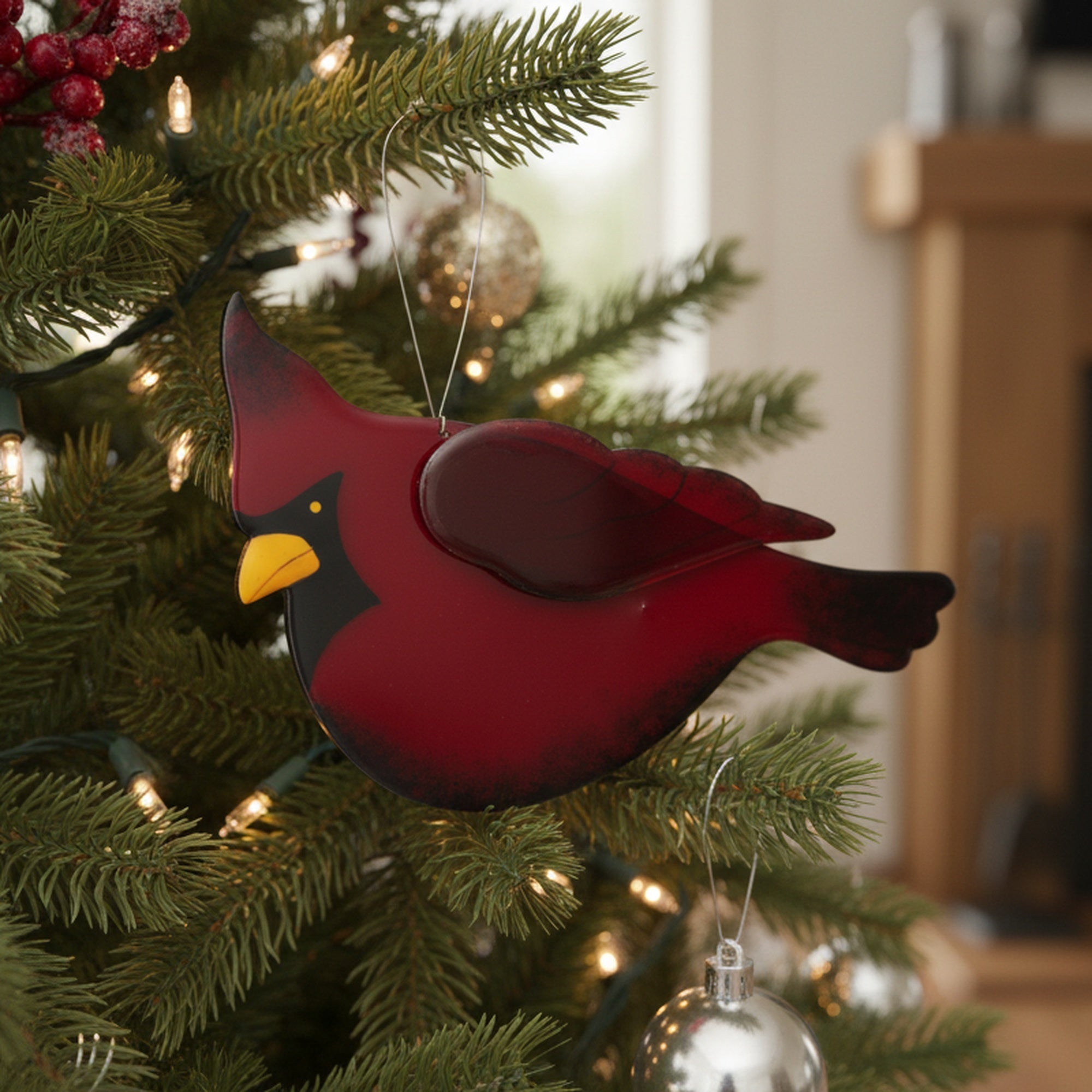 Shaped Acrylic Hanger Cardinal, Christmas, Holiday Decor- Set of 6