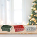 Snowflake Cut Out Wooden Storage Basket (Asstd) - Set of 3