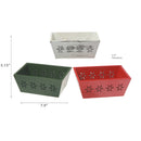Snowflake Cut Out Wooden Storage Basket (Asstd) - Set of 3