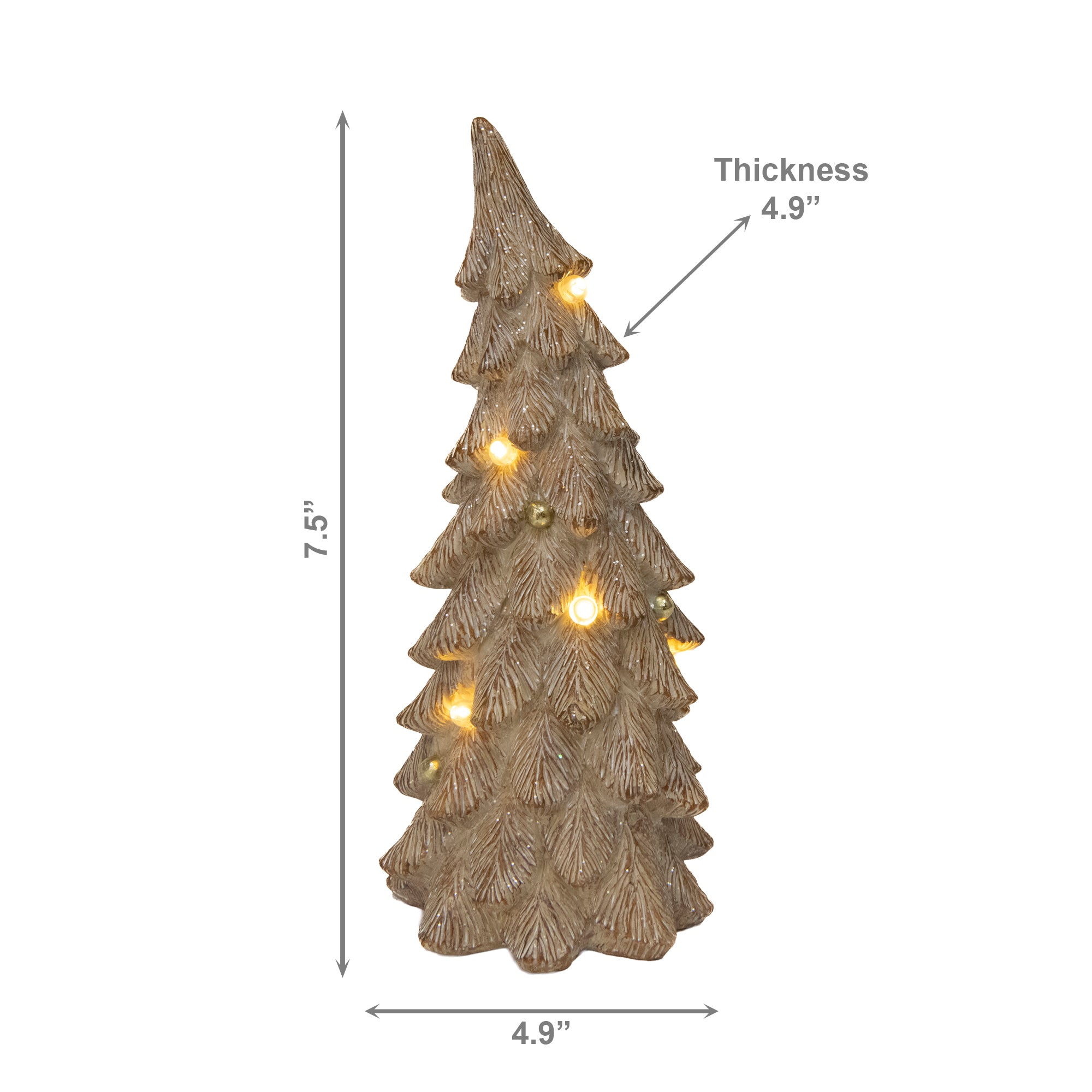 LED Polyresin Swaying Christmas Tree, Christmas, Holiday Decor