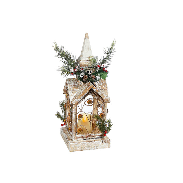 Led Wooden Bell Tower Lantern