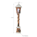 Led Snow Covered Wooden Lamp Post 31.50"