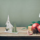 Led White Wooden Church 13.78"