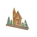 Led Wooden House 12.99"