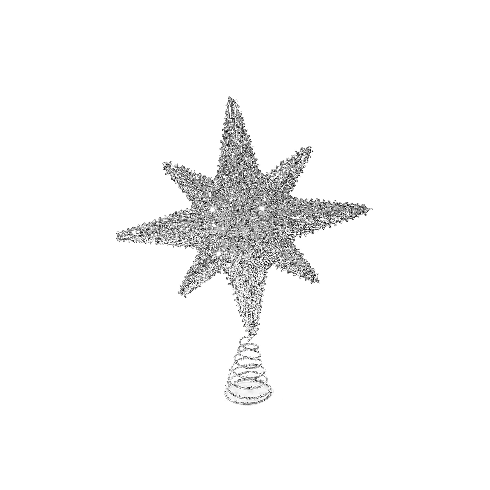 Glitter Star Christmas Tree Topper, Holiday Tree Topper Decoration, Festive Christmas Tree Decor Large