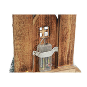 LED Natural Wooden Cathedral – Christmas Tabletop Decoration, Holiday Home Accent, Festive Winter Decor