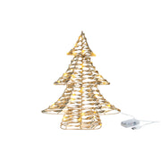 LED Gold Tinsel Christmas Tree With Timer, Christmas, Tinsel Decor, Holiday Decor