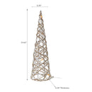Led White and Gold Paper Cone Tree Medium 23.62"