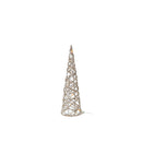 Led White and Gold Paper Cone Tree Small 15.75"