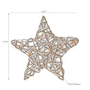 Led White and Gold Paper Star Medium 15.35"