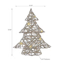 Led White and Gold Paper Christmas Tree Medium 18.90"