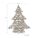 Led White and Gold Paper Christmas Tree Small 15.75"