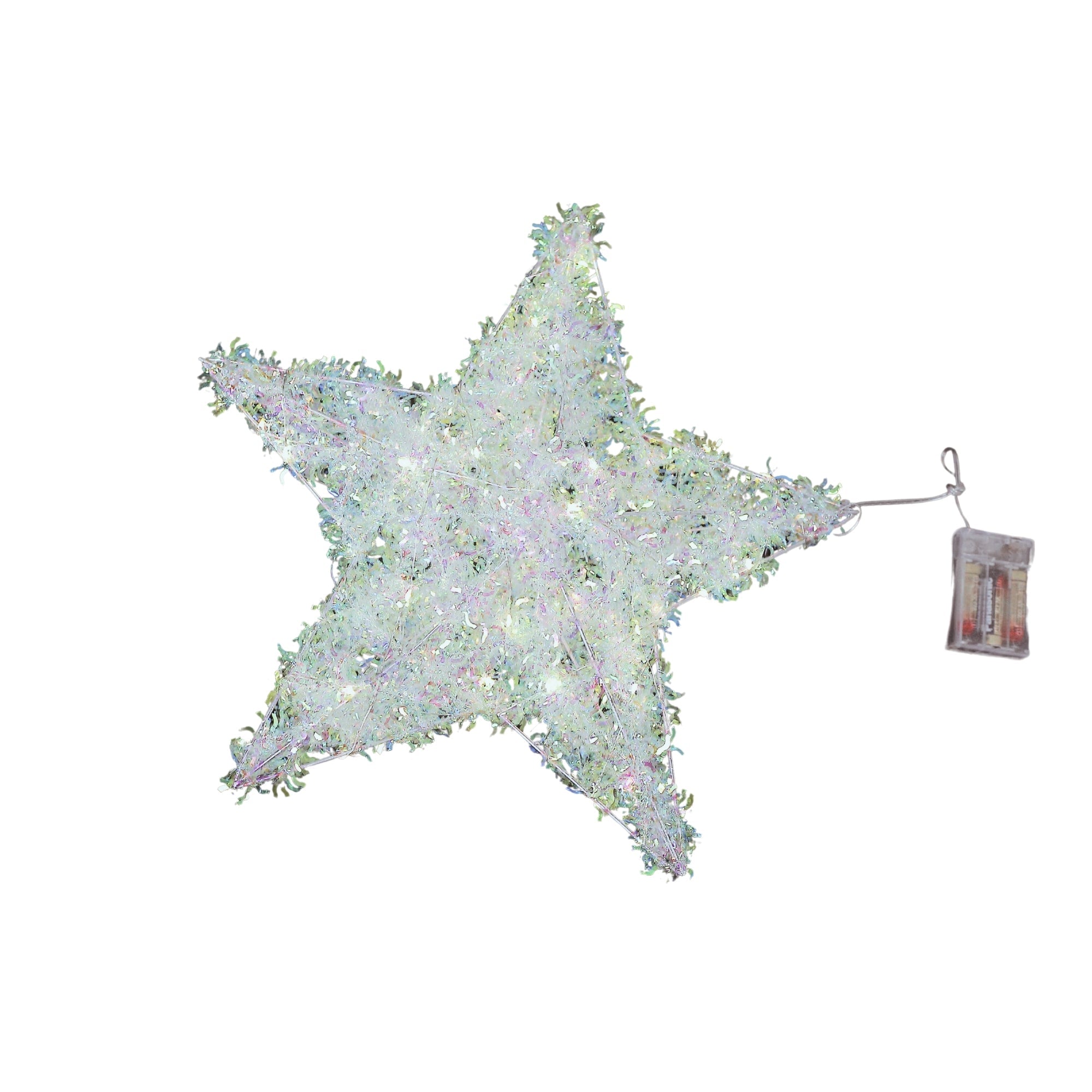 Large LED Whimsical Star Christmas Decoration, Holiday Tree Topper or Hanging Ornament, 19.7 Inch