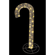 LED Lighted Gold Candy Cane Decor 700 Light With Timer, Holiday Decor