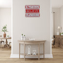 Embossed Metal Sign - Set of 3