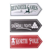 MDF Christmas Arrow Table Blocks Assorted, Christmas, Holiday Decor- Set of 3