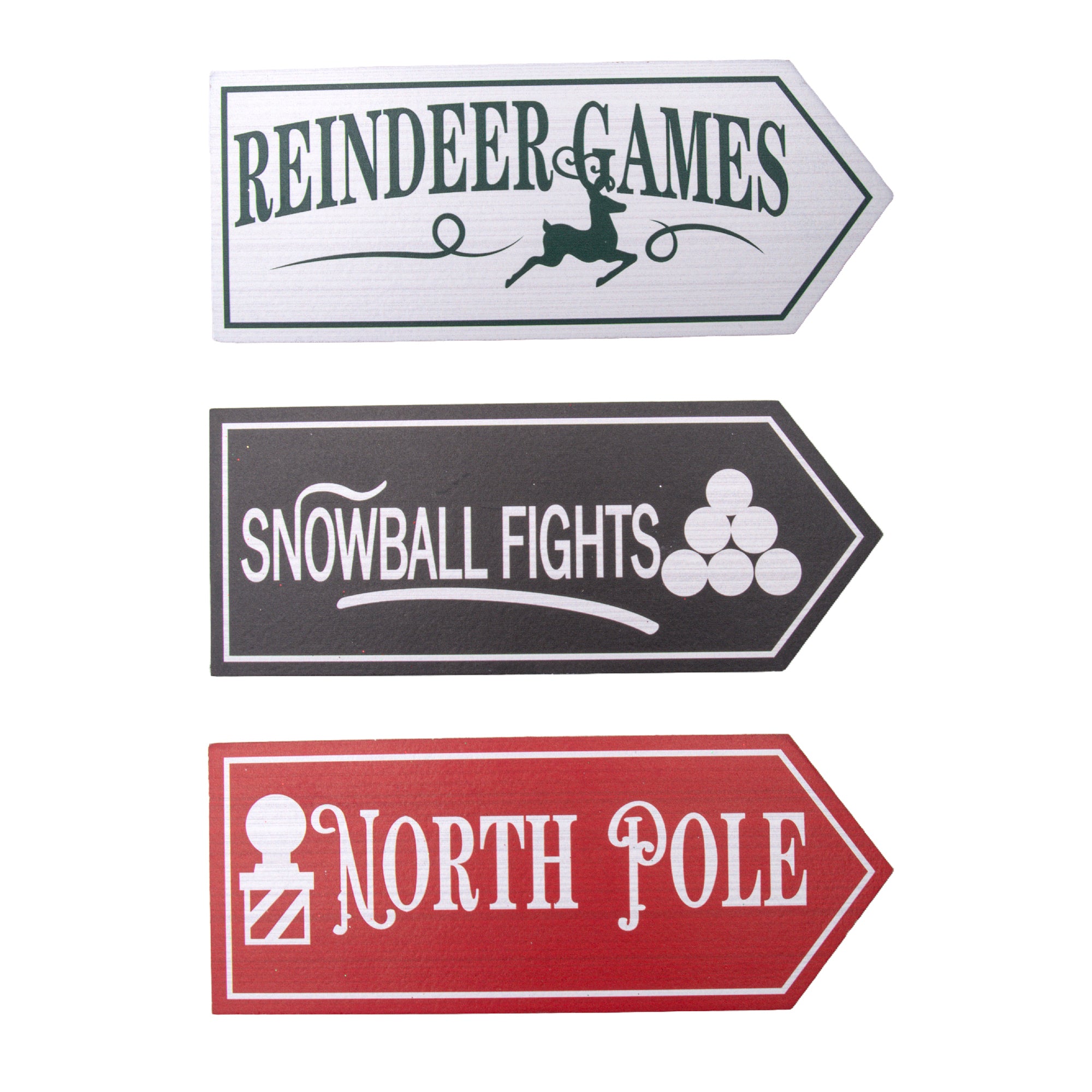 MDF Christmas Arrow Table Blocks Assorted, Christmas, Holiday Decor- Set of 3