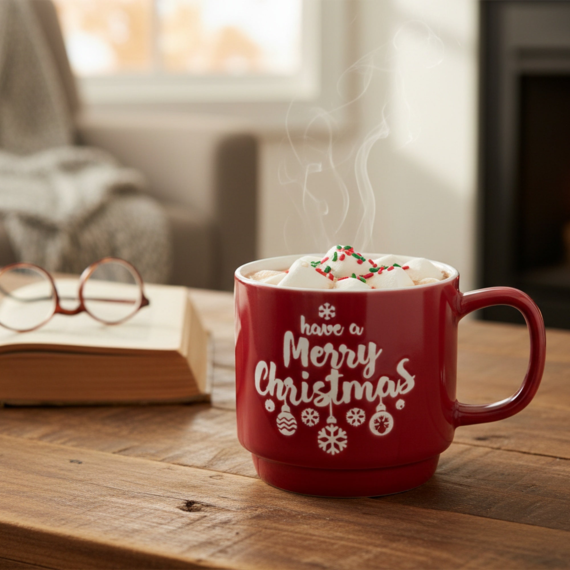 Ceramic Mug Have a Merry Christmas, Christmas, Coffee Mug, Holiday Decor- Set of 2