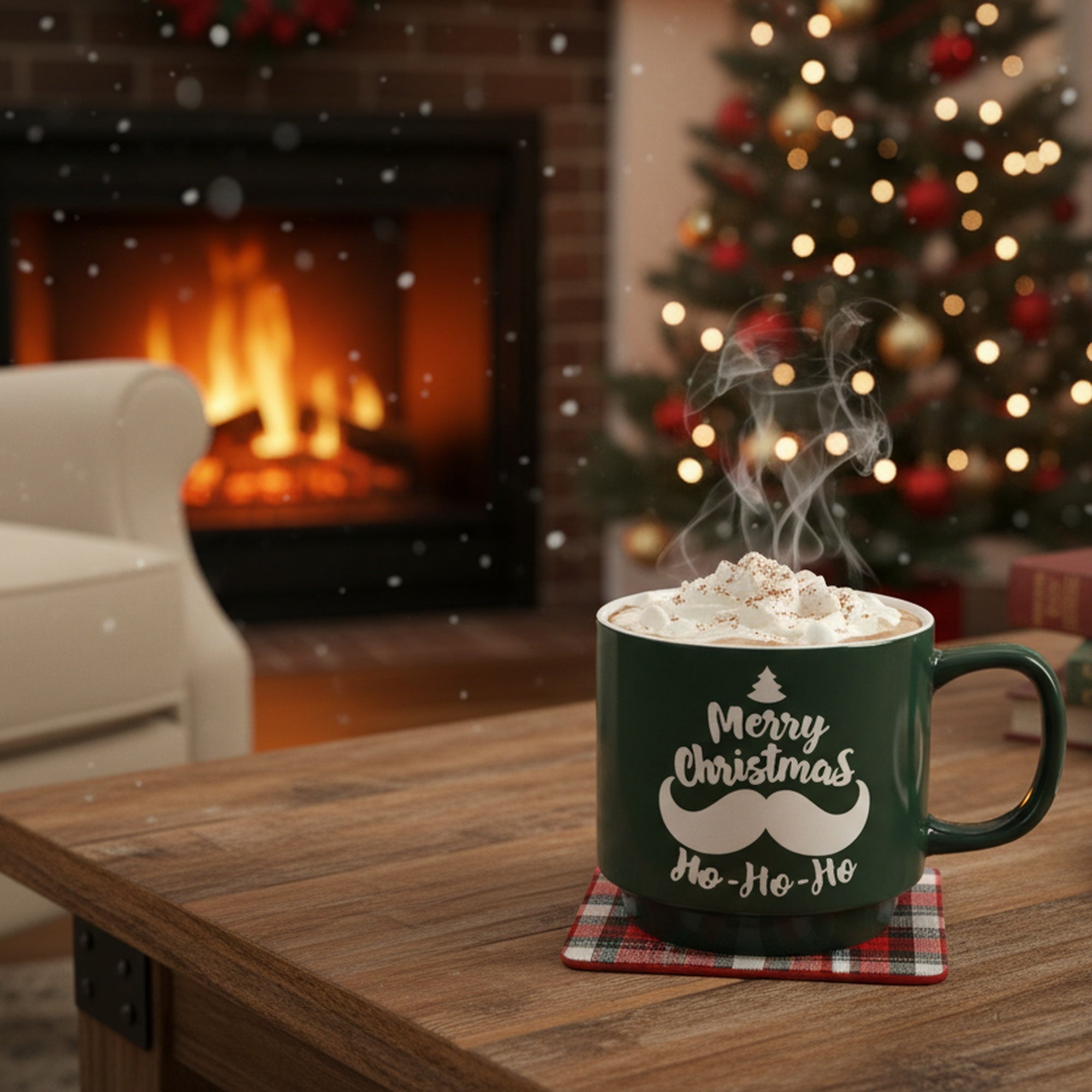 Ceramic Mug Merry Christmas, Christmas, Coffee Mug, Holiday Decor- Set of 2