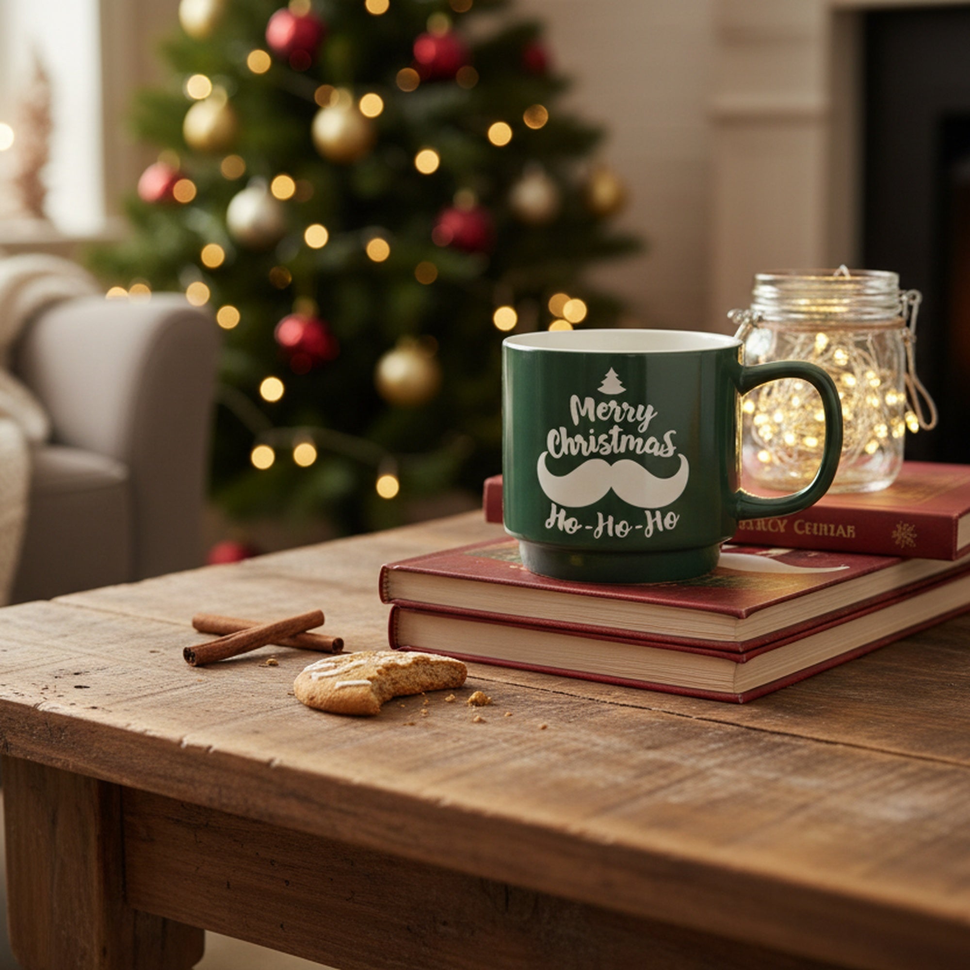 Ceramic Mug Merry Christmas, Christmas, Coffee Mug, Holiday Decor- Set of 2