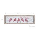 Framed Wooden Cardinal Wall Sign