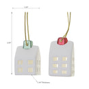 Ceramic House Ornament - Set of 6