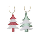 Ceramic Tree Ornament - Set of 6