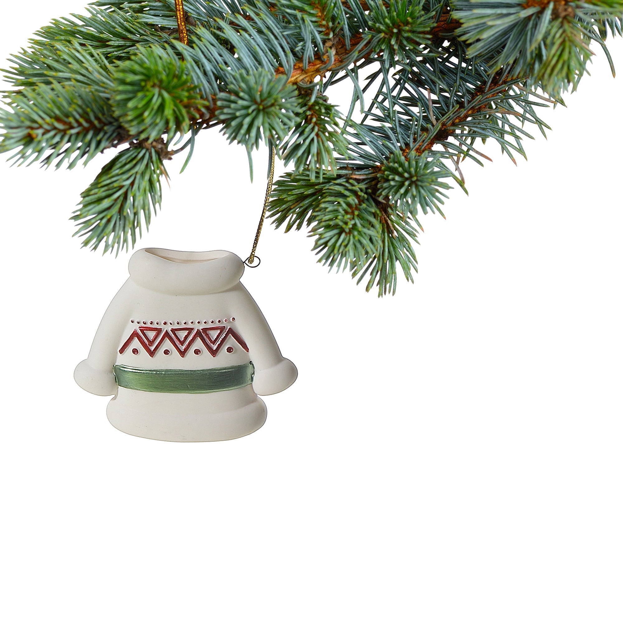 Ceramic Sweater Christmas Ornament Set of 6 – Holiday Tree Decoration