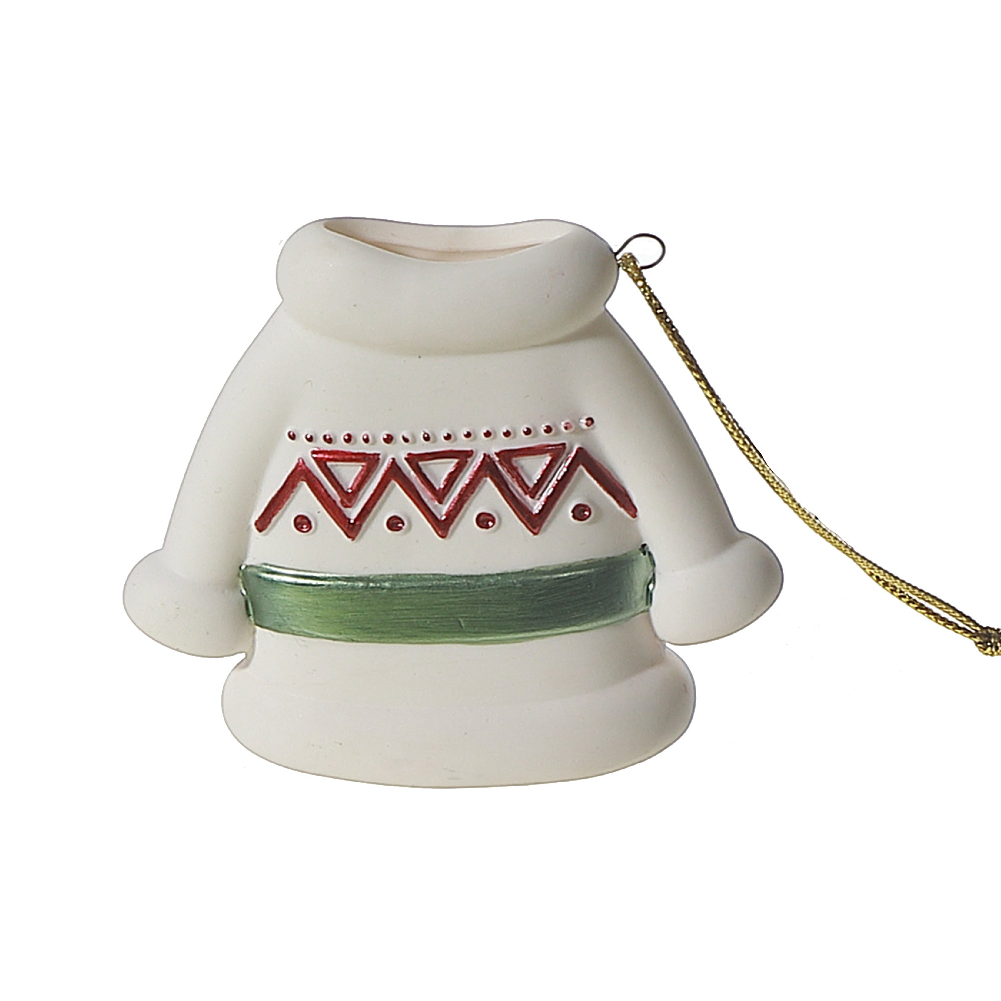 Ceramic Sweater Christmas Ornament Set of 6 – Holiday Tree Decoration