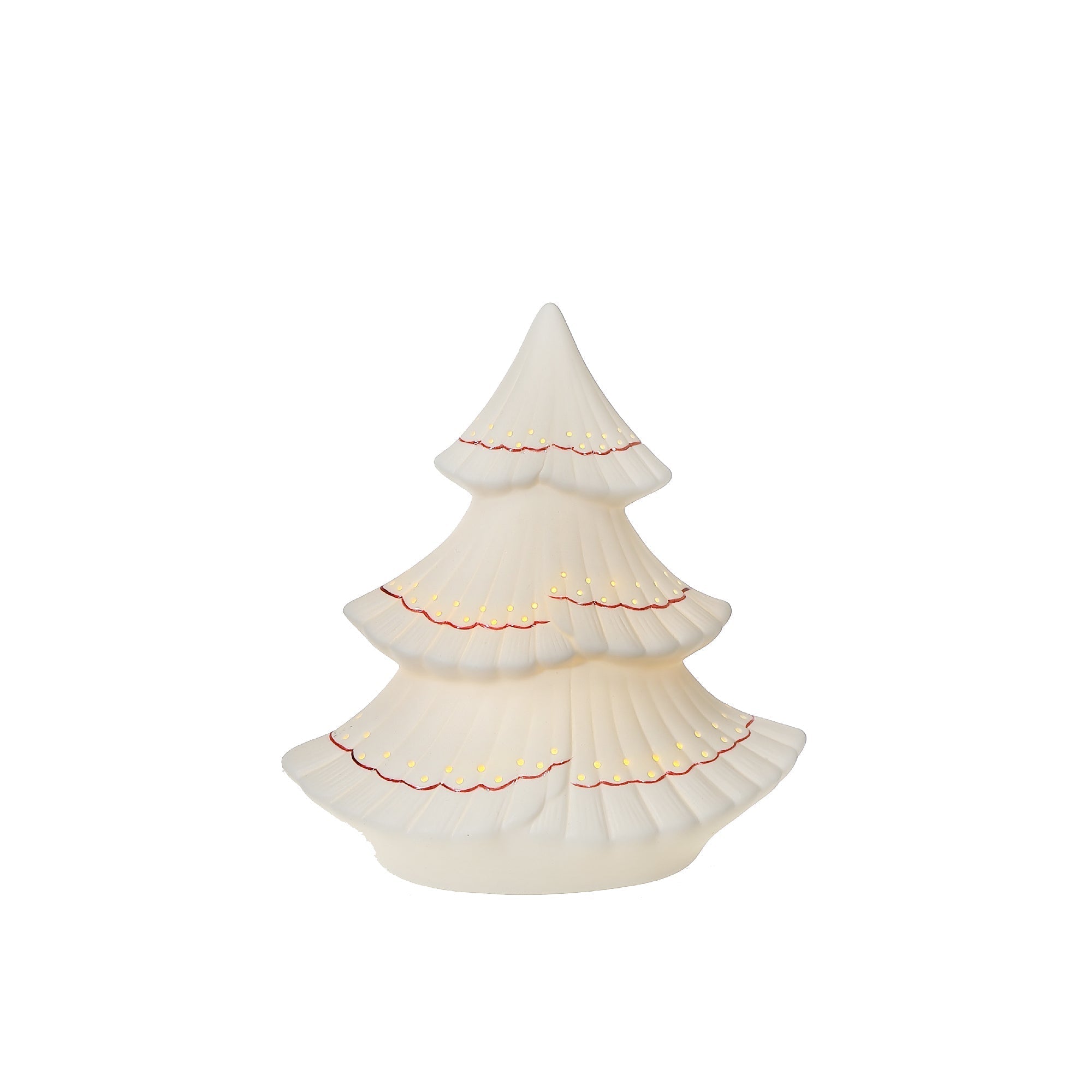 Medium LED Ceramic Christmas Tree Decor – Holiday Table Accent