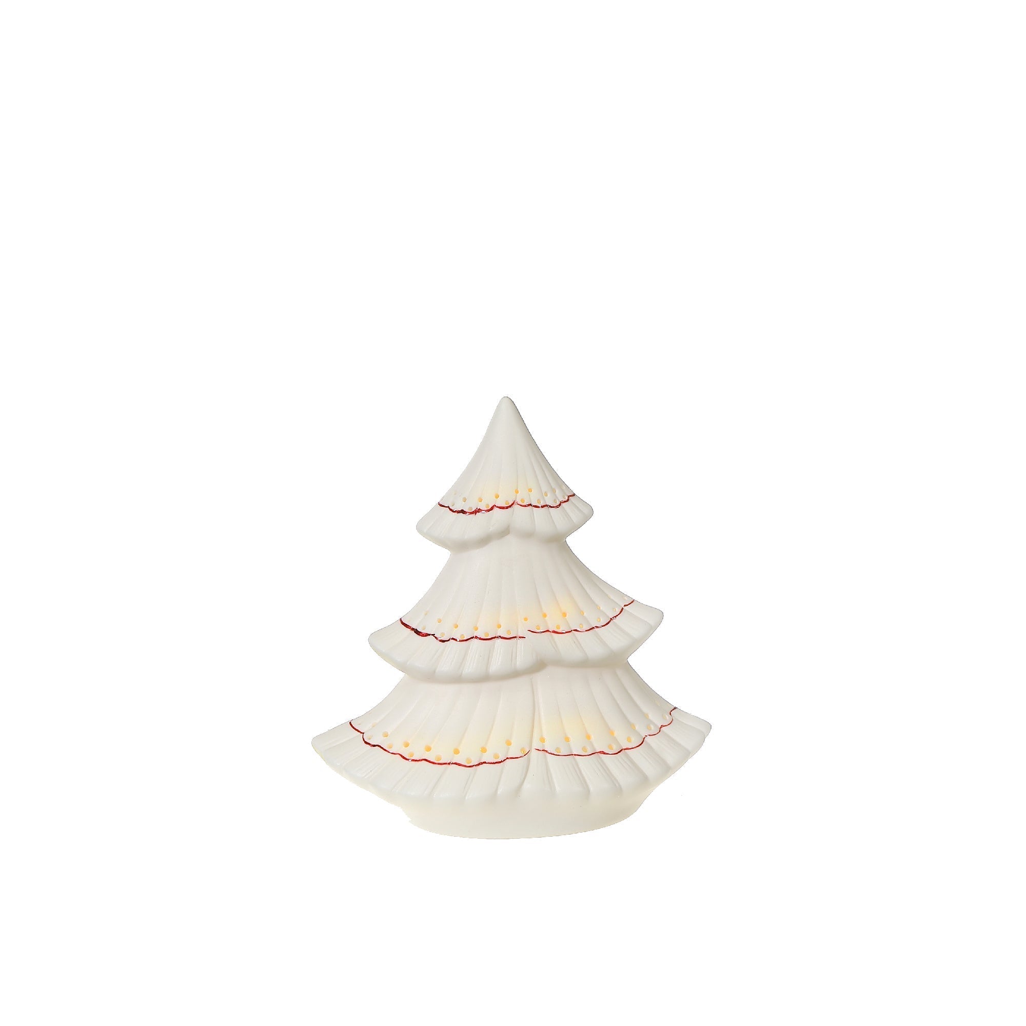 Small LED Ceramic Christmas Tree Decor – Holiday Table Accent