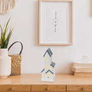 Ceramic Tall House Tea Light Holder – Christmas LED Candle Decor