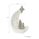 Led Ceramic Half Moon With Nativity Scene